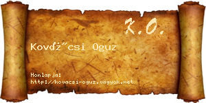 Kovácsi Oguz névjegykártya